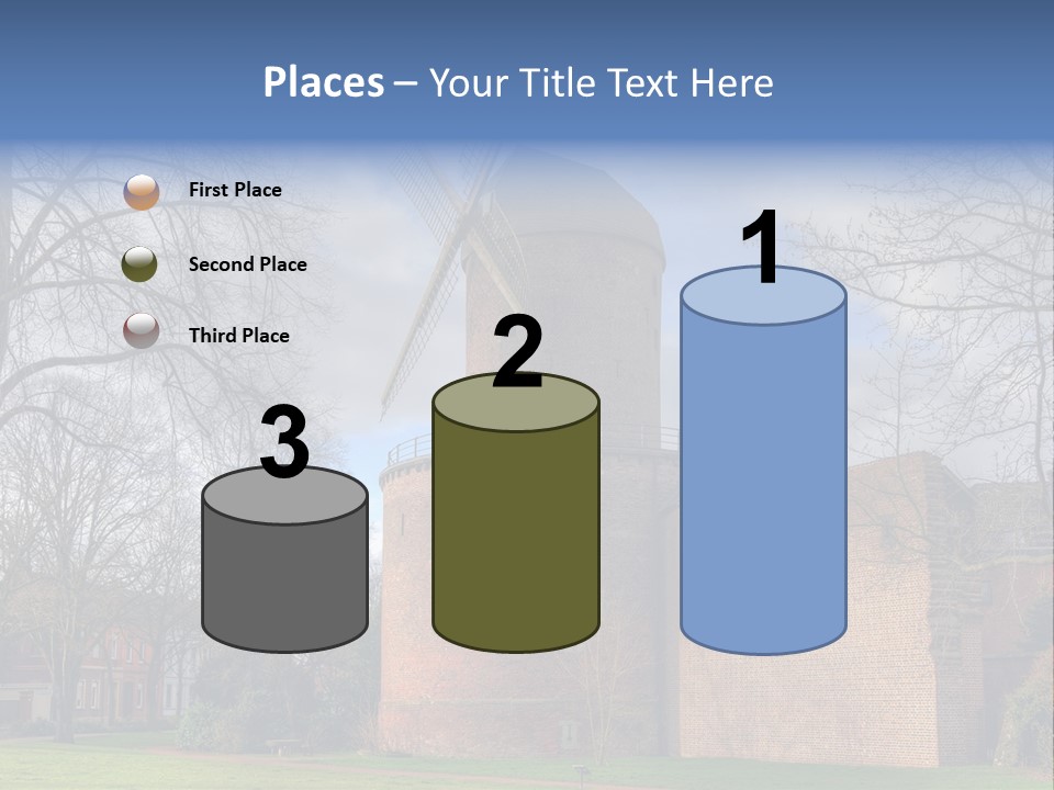 Blue Wall Historic PowerPoint Template