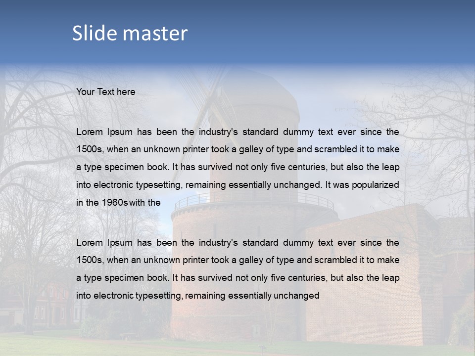 Blue Wall Historic PowerPoint Template