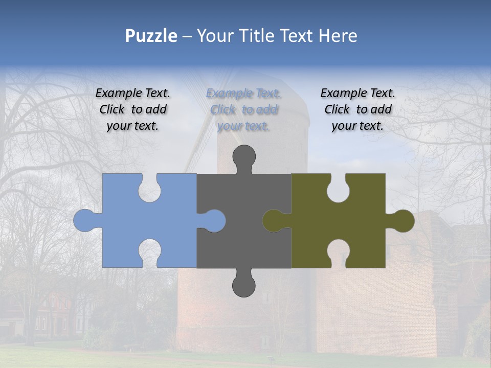 Blue Wall Historic PowerPoint Template