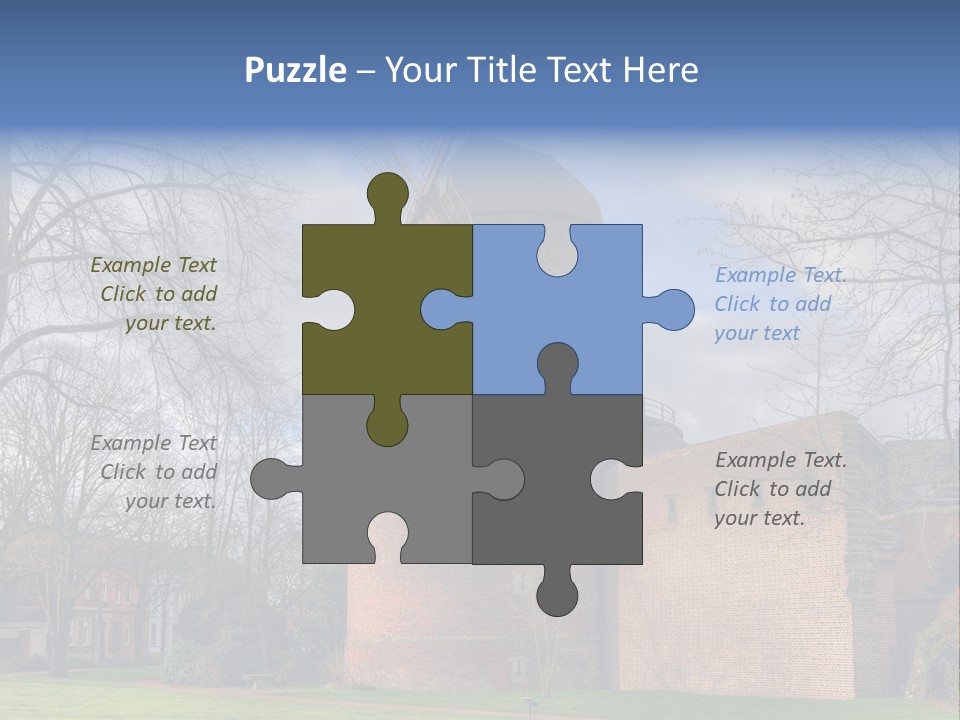 Blue Wall Historic PowerPoint Template