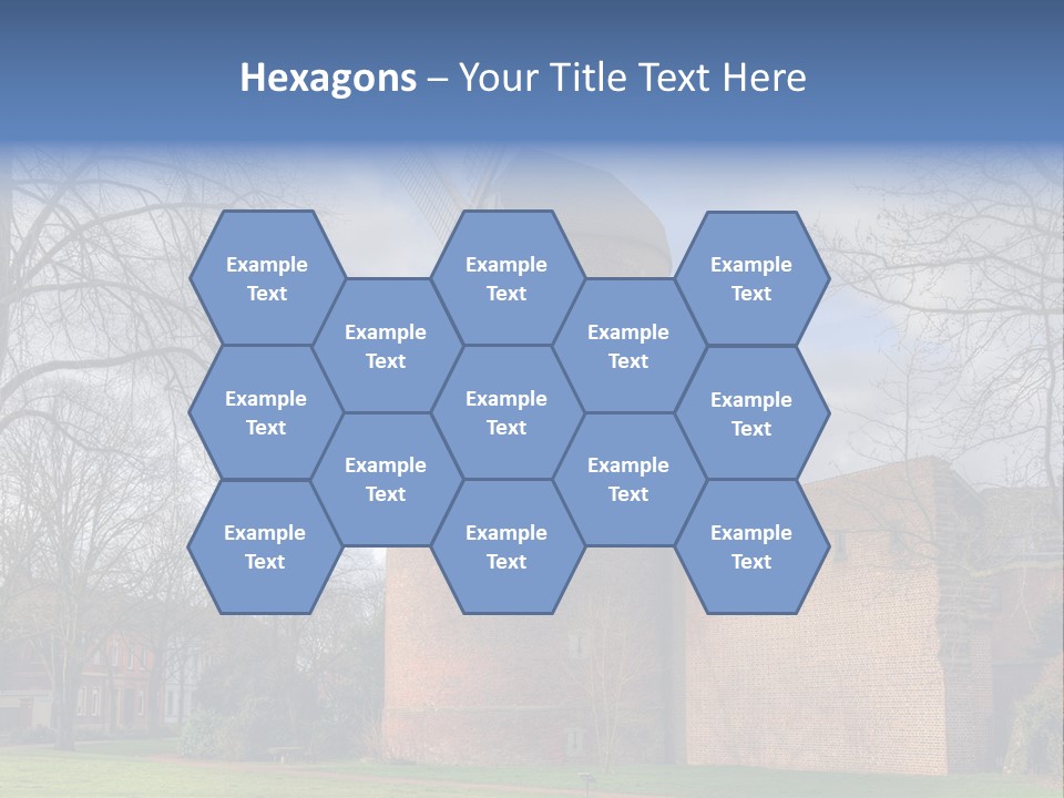 Blue Wall Historic PowerPoint Template