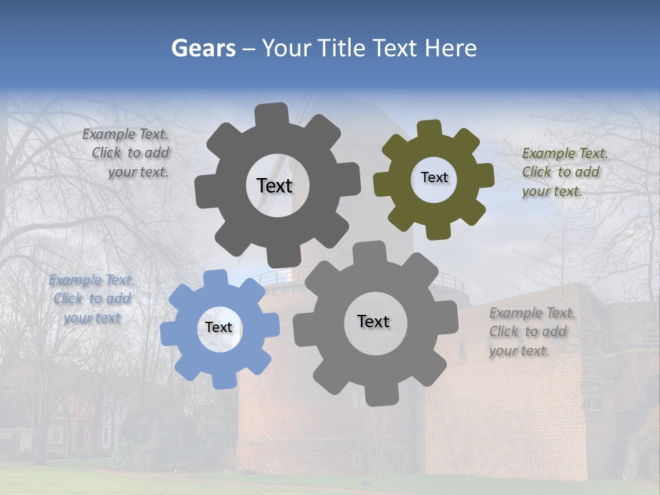 Blue Wall Historic PowerPoint Template