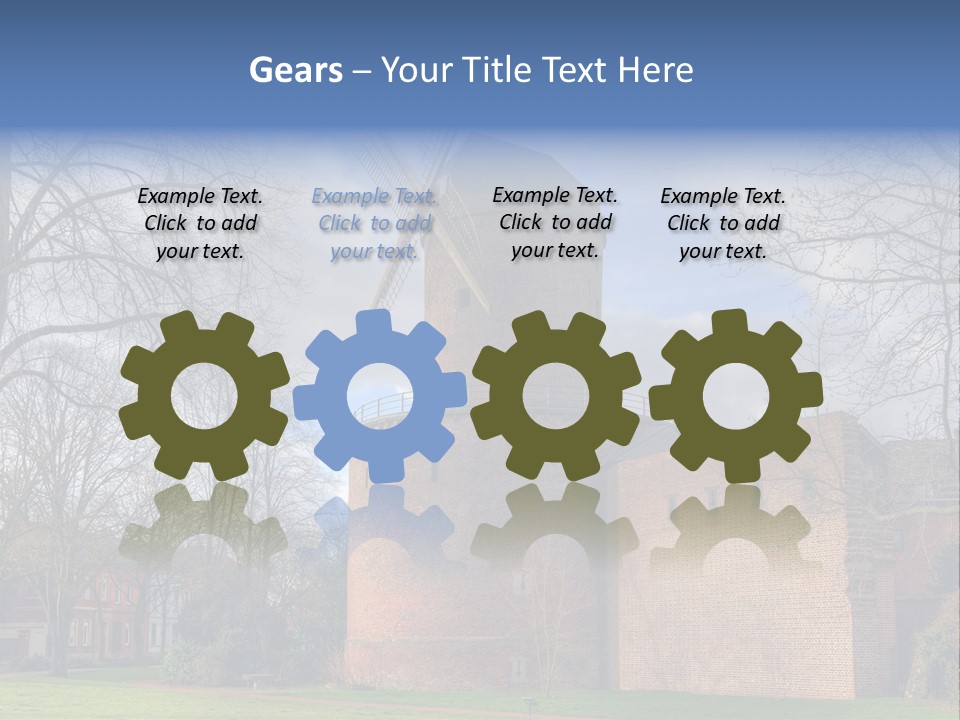 Blue Wall Historic PowerPoint Template