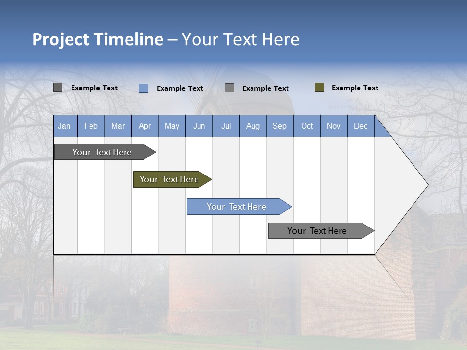 Blue Wall Historic PowerPoint Template