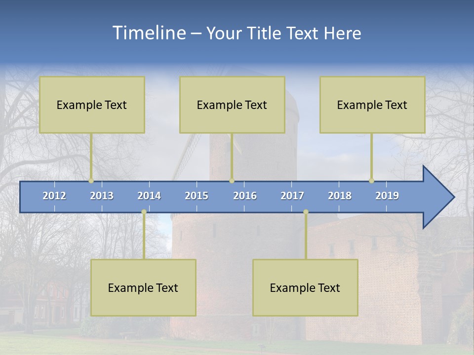 Blue Wall Historic PowerPoint Template