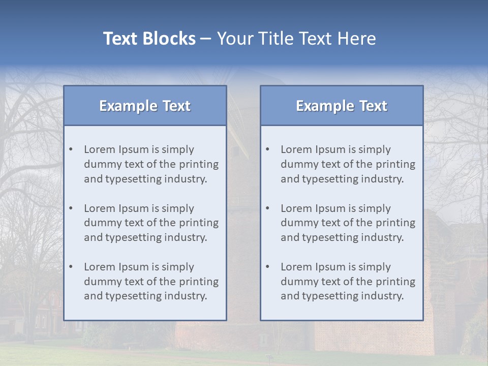 Blue Wall Historic PowerPoint Template