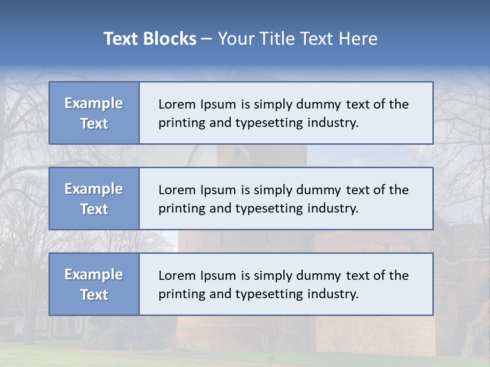 Blue Wall Historic PowerPoint Template