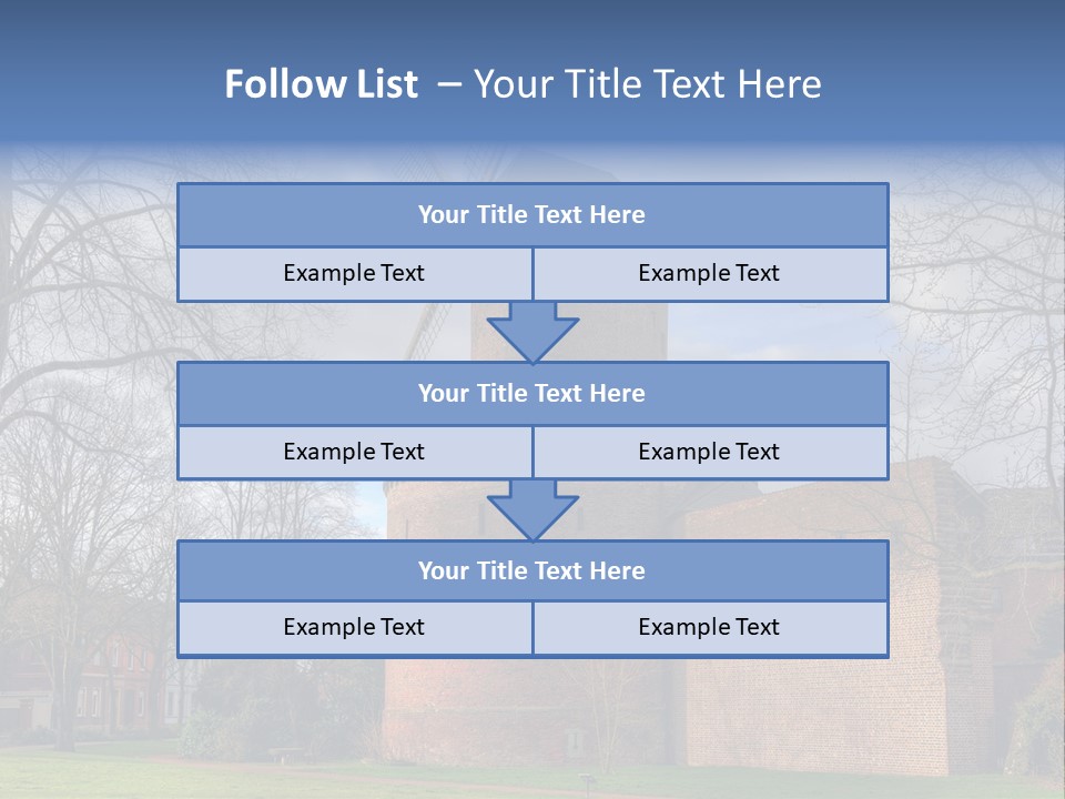 Blue Wall Historic PowerPoint Template