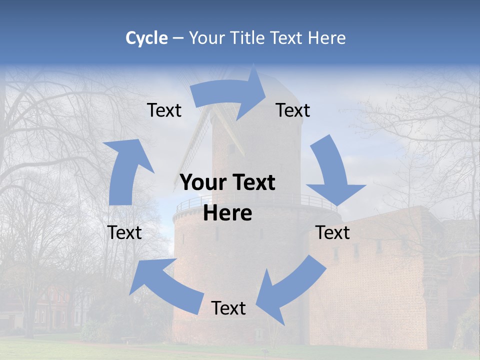 Blue Wall Historic PowerPoint Template