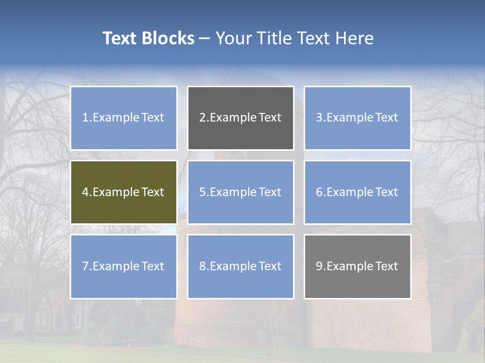 Blue Wall Historic PowerPoint Template