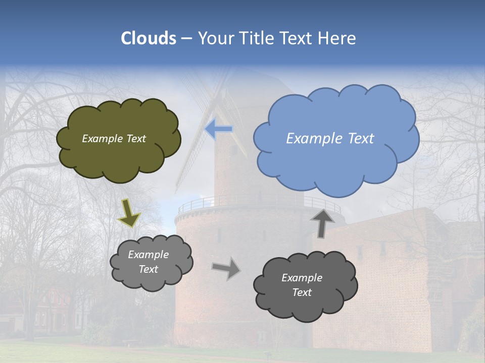 Blue Wall Historic PowerPoint Template