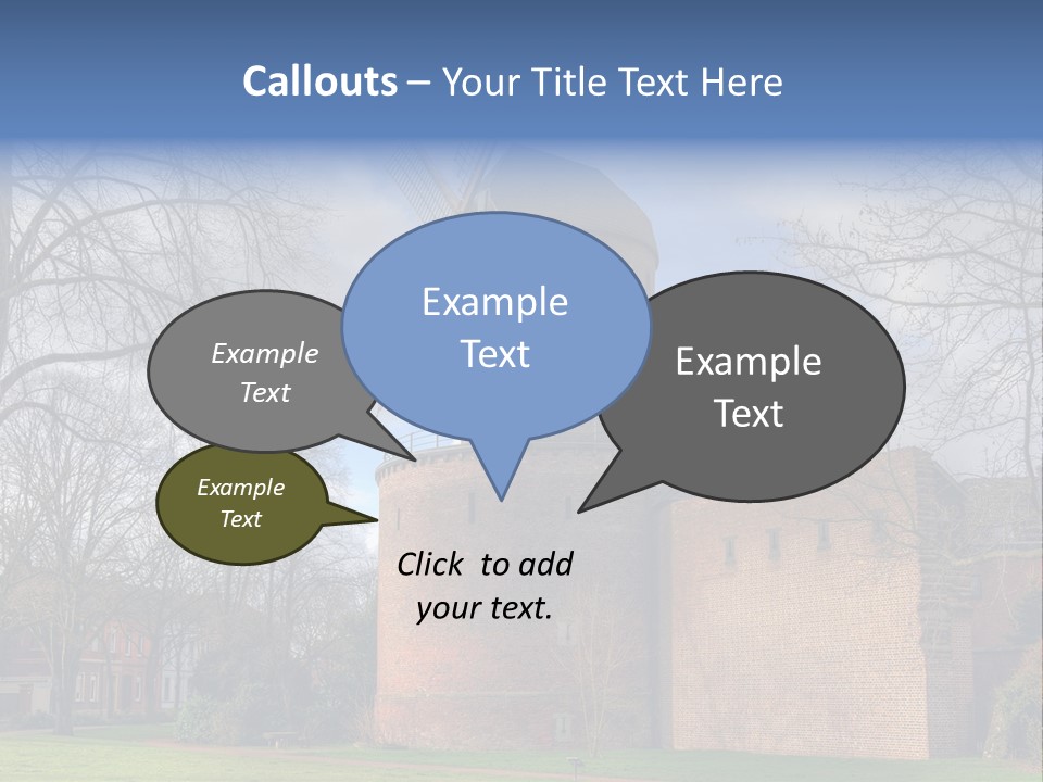 Blue Wall Historic PowerPoint Template