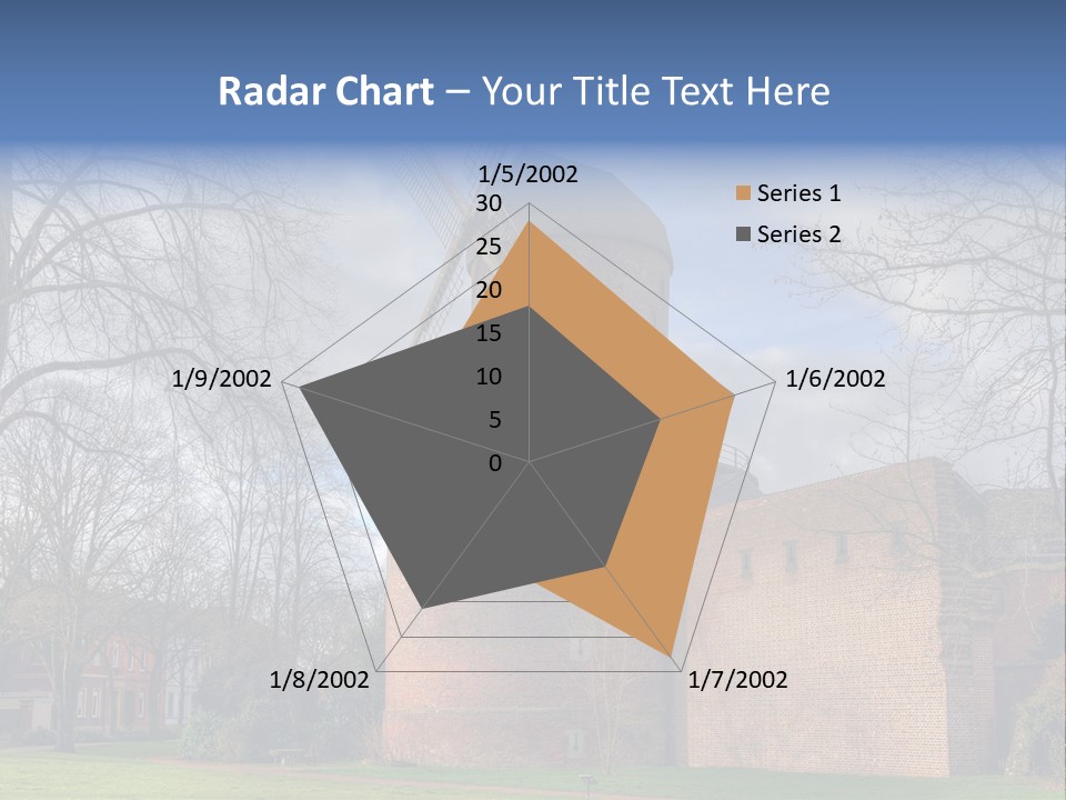 Blue Wall Historic PowerPoint Template
