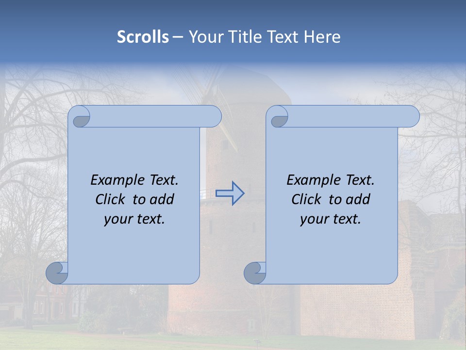 Blue Wall Historic PowerPoint Template