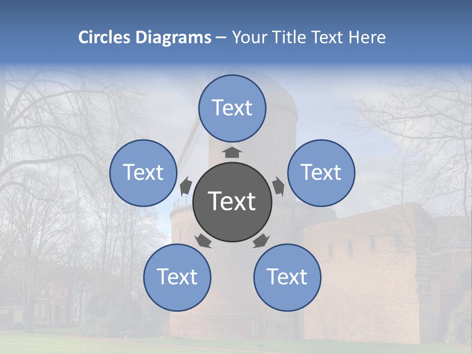 Blue Wall Historic PowerPoint Template