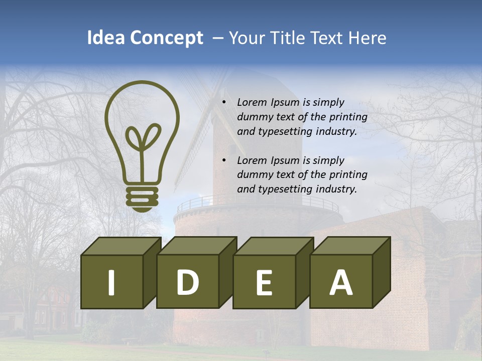 Blue Wall Historic PowerPoint Template