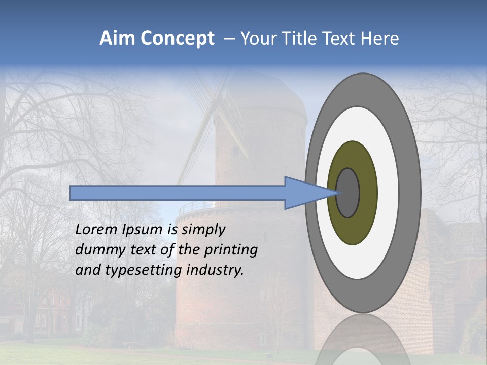 Blue Wall Historic PowerPoint Template