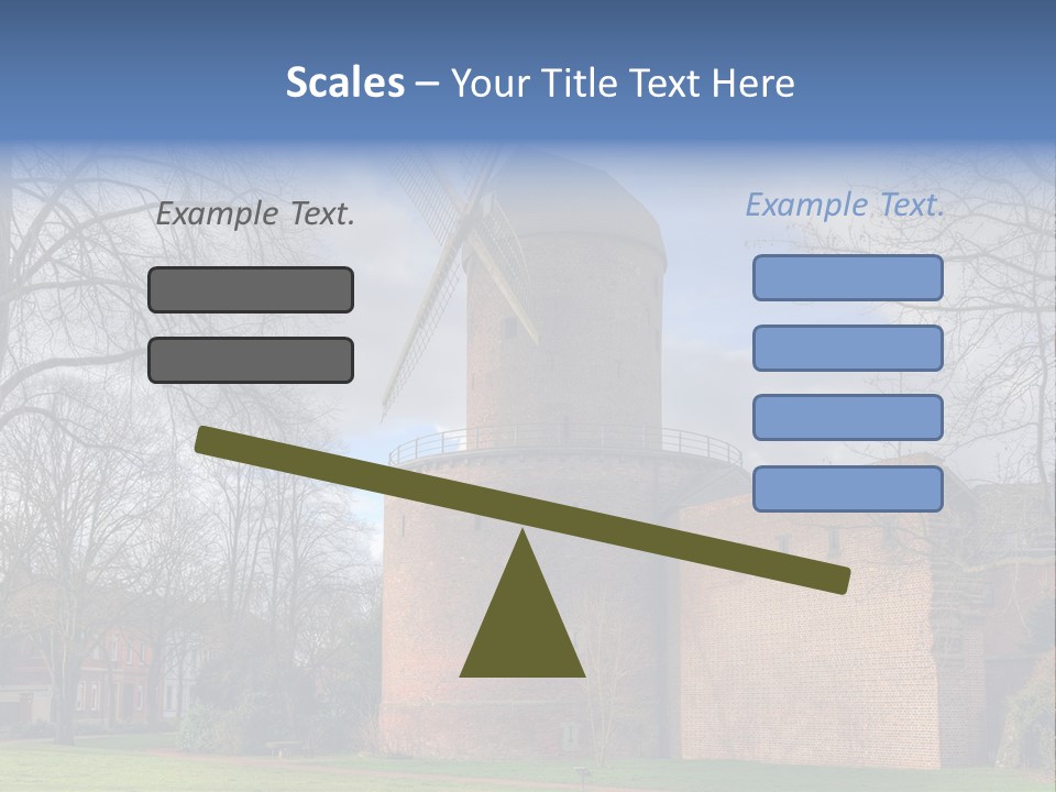 Blue Wall Historic PowerPoint Template