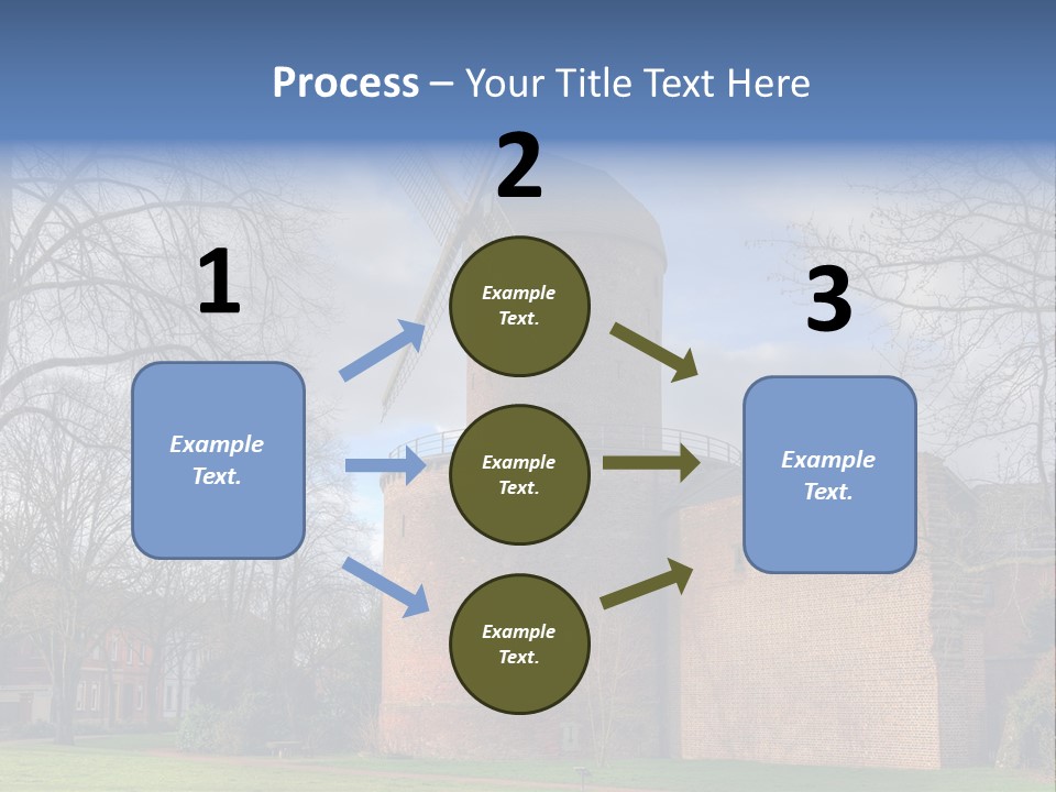 Blue Wall Historic PowerPoint Template