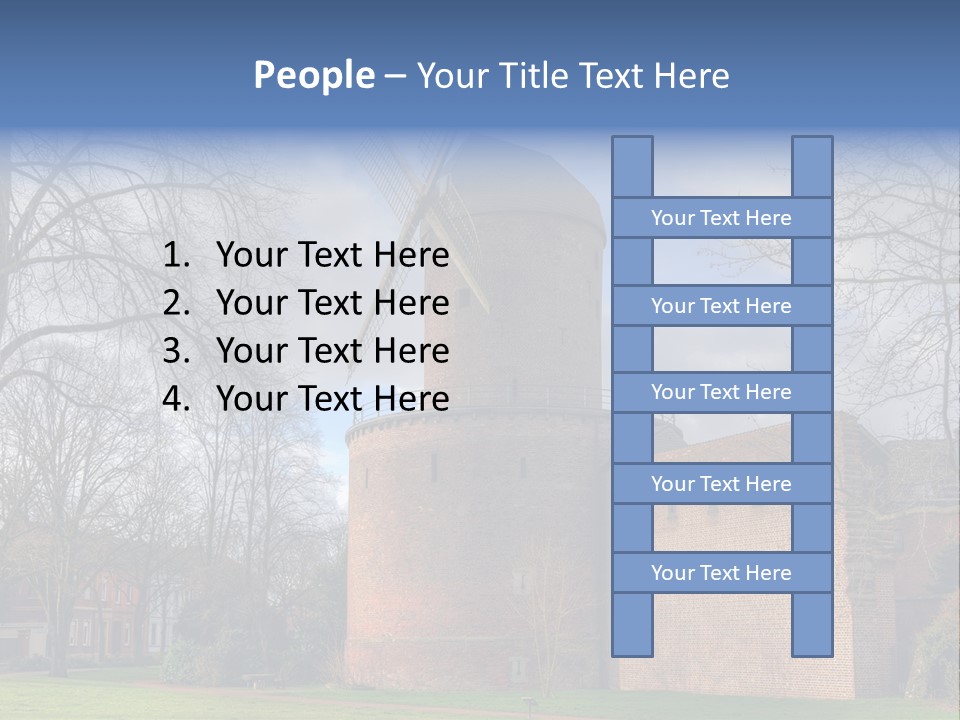 Blue Wall Historic PowerPoint Template