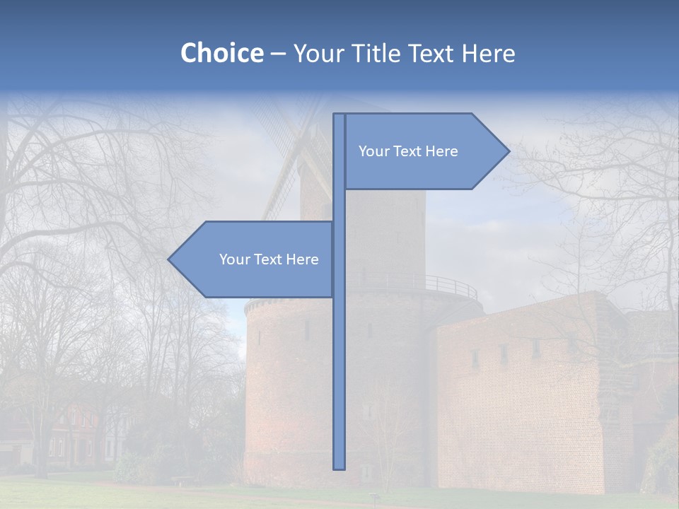 Blue Wall Historic PowerPoint Template