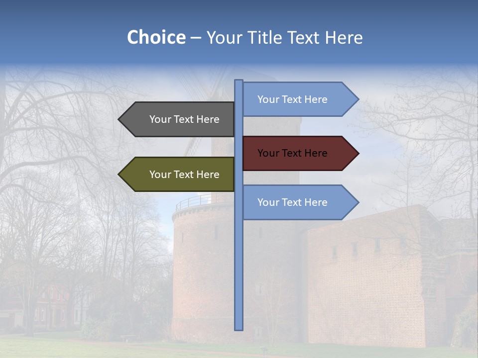 Blue Wall Historic PowerPoint Template