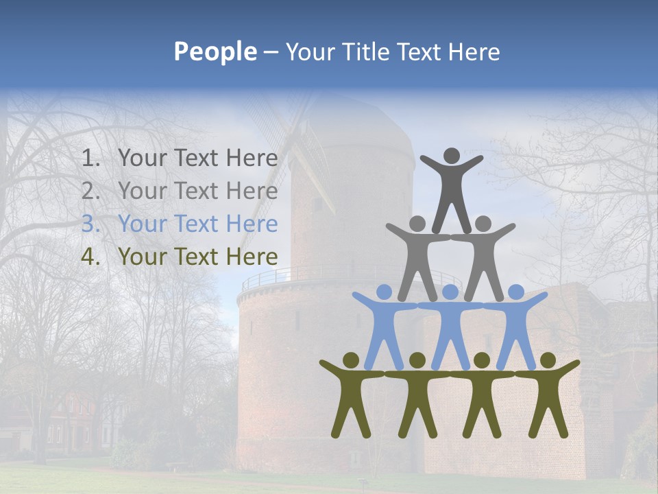 Blue Wall Historic PowerPoint Template