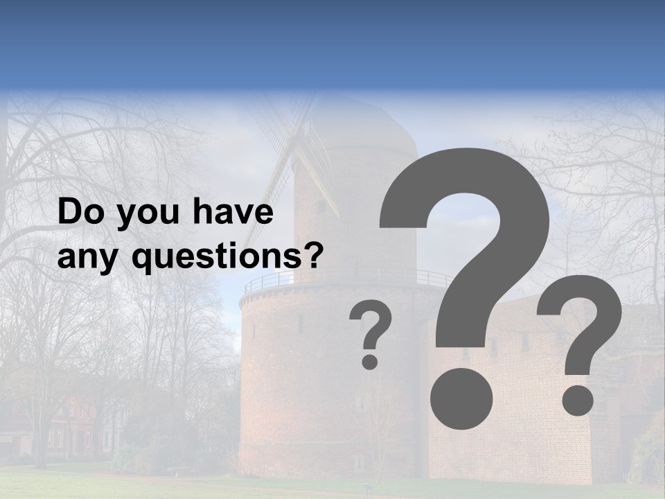 Blue Wall Historic PowerPoint Template