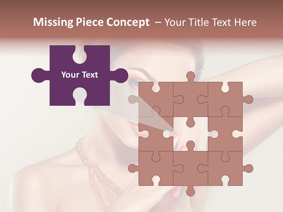 Curl Jewellery Eyelash PowerPoint Template