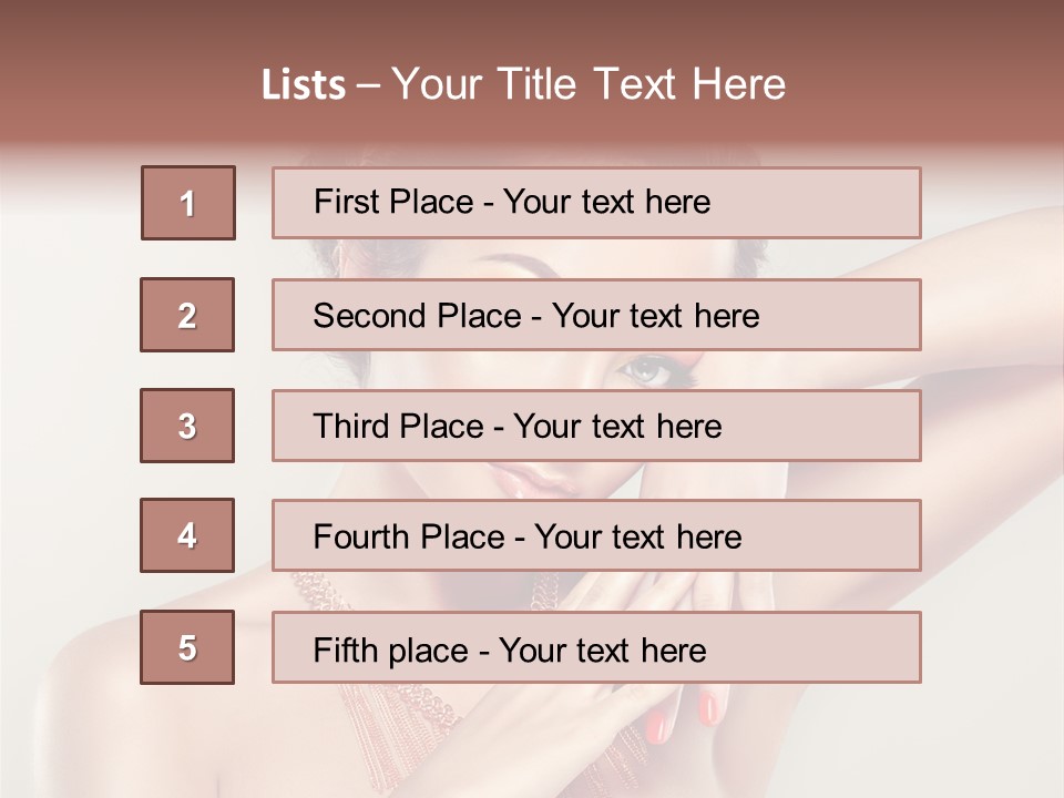 Curl Jewellery Eyelash PowerPoint Template
