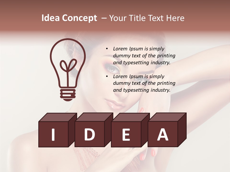 Curl Jewellery Eyelash PowerPoint Template