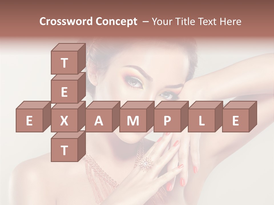 Curl Jewellery Eyelash PowerPoint Template