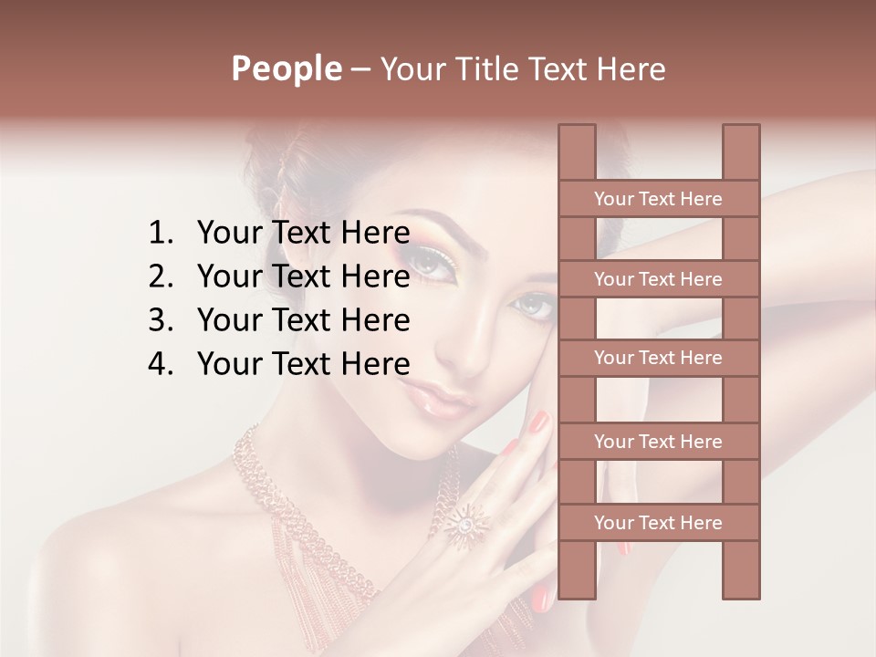 Curl Jewellery Eyelash PowerPoint Template