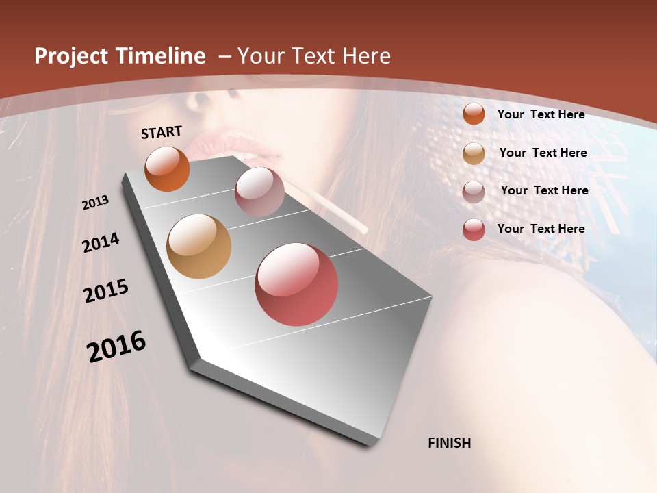 Blue Freshness Pink PowerPoint Template
