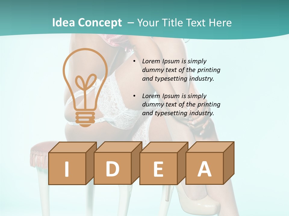 Cheeky Woman Feminine PowerPoint Template