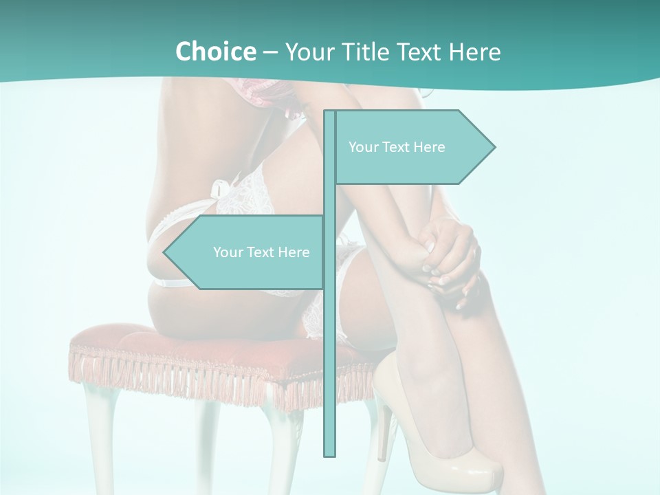 Cheeky Woman Feminine PowerPoint Template