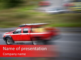 Blur Danger Ladder PowerPoint Template