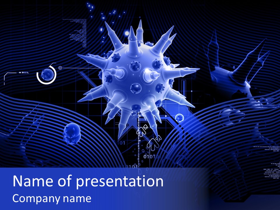 Science Virus Render PowerPoint Template