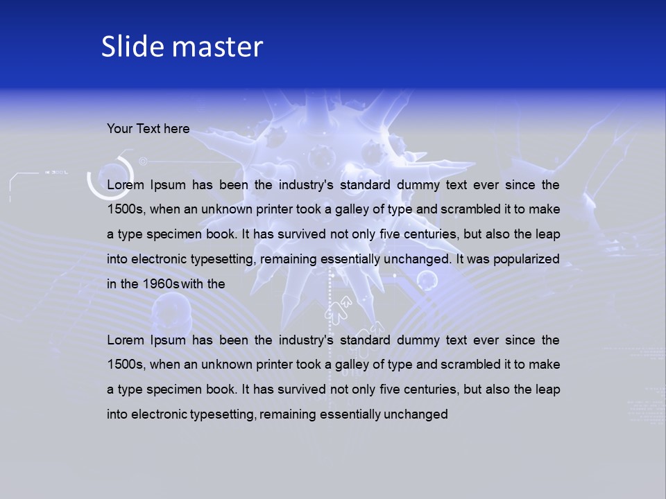 Science Virus Render PowerPoint Template