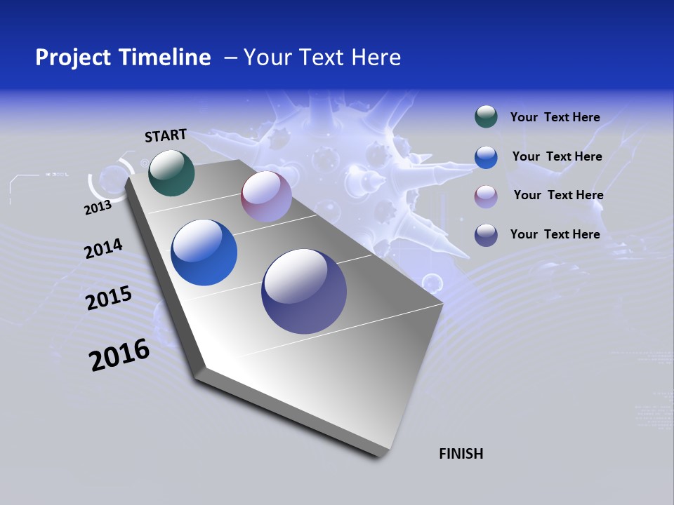 Science Virus Render PowerPoint Template