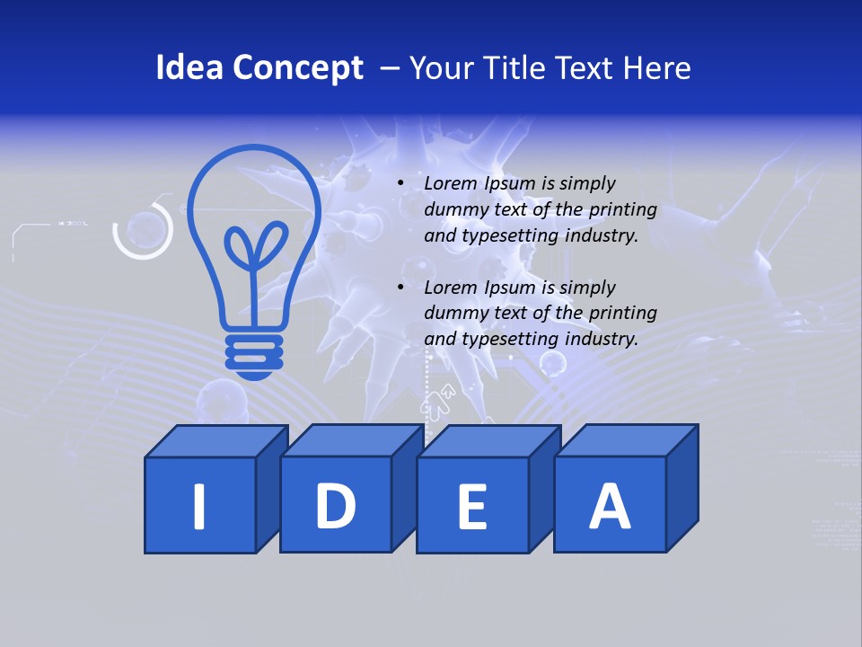 Science Virus Render PowerPoint Template
