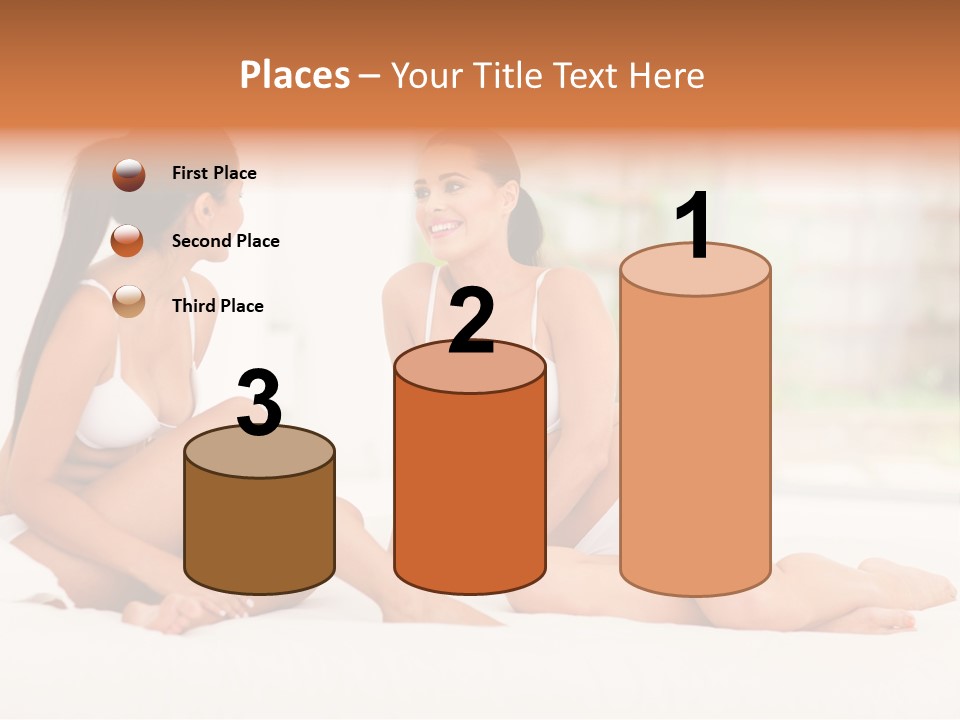 Sitting Chatting Lingerie PowerPoint Template