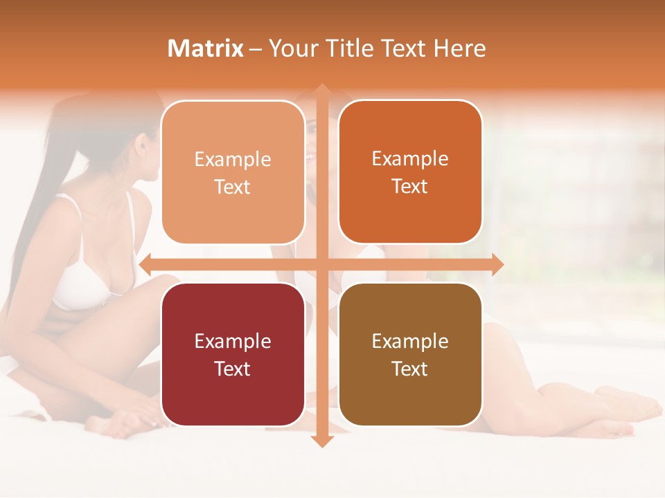 Sitting Chatting Lingerie PowerPoint Template