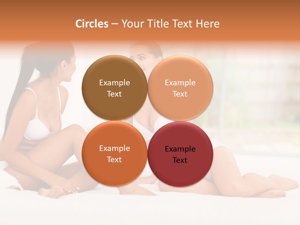 Sitting Chatting Lingerie PowerPoint Template