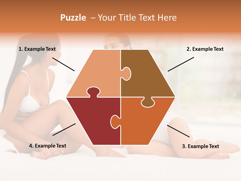 Sitting Chatting Lingerie PowerPoint Template