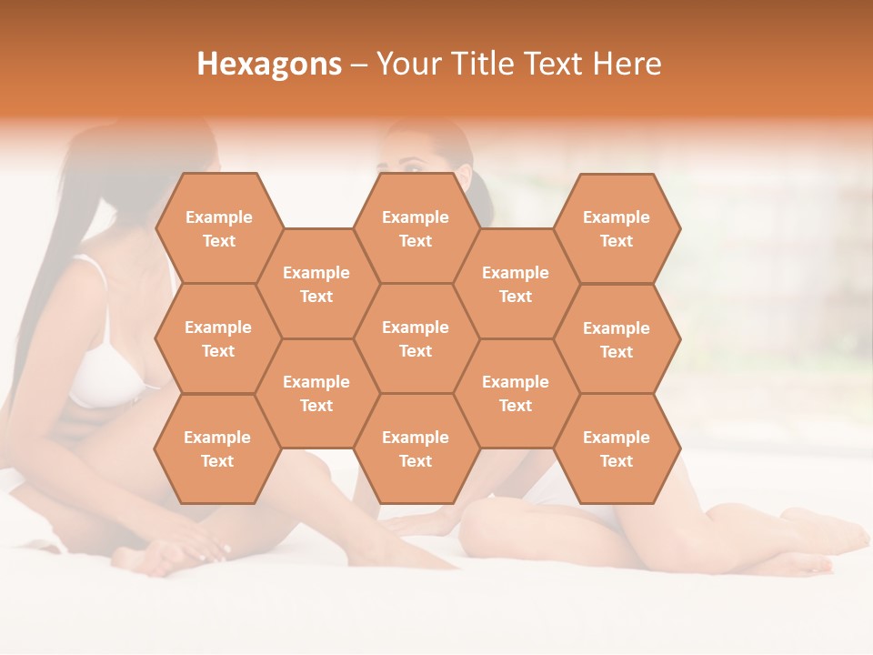 Sitting Chatting Lingerie PowerPoint Template