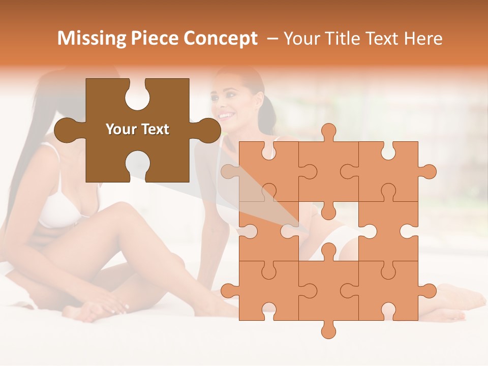 Sitting Chatting Lingerie PowerPoint Template