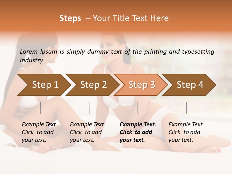 Sitting Chatting Lingerie PowerPoint Template