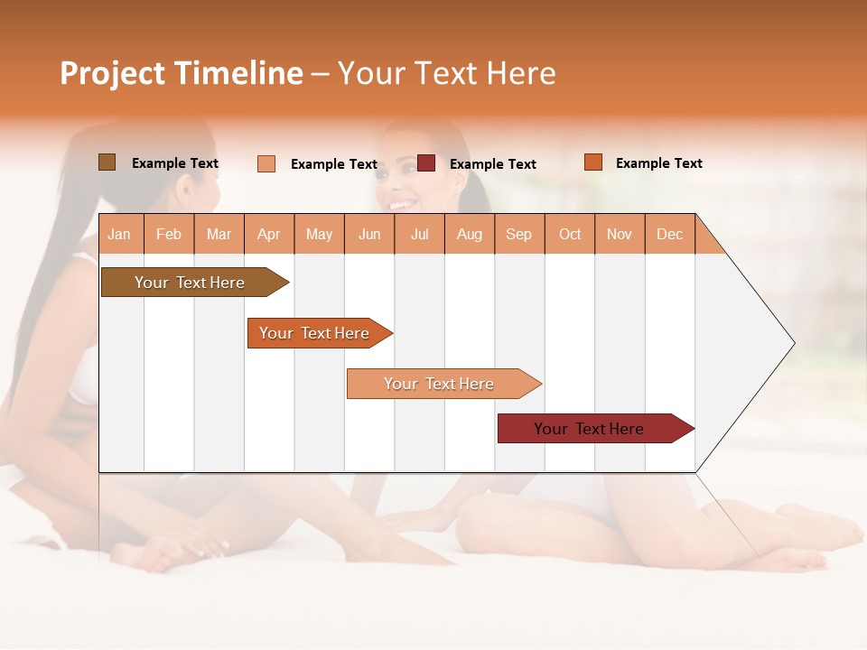 Sitting Chatting Lingerie PowerPoint Template