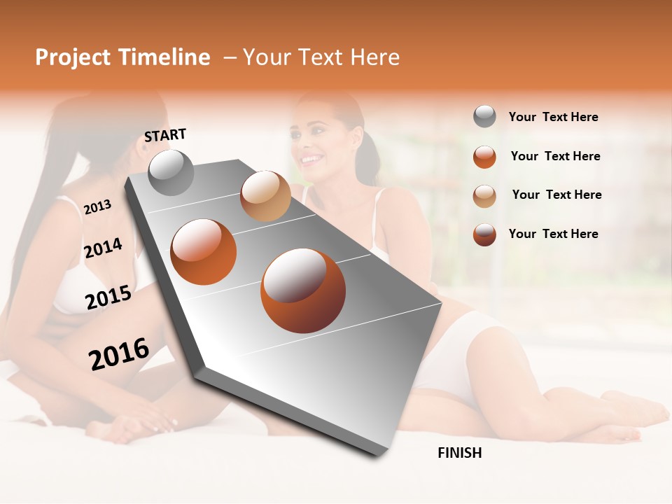 Sitting Chatting Lingerie PowerPoint Template